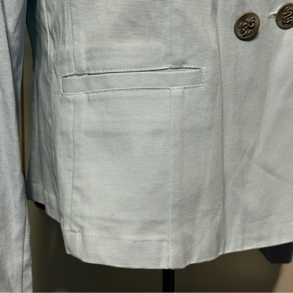 CAbi 725 WedgeWood Jacket Light Blue Double-Breasted Blazer Raised Collar 6 NWT - Picture 8 of 16